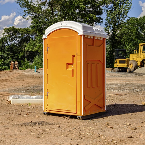 how often are the portable toilets cleaned and serviced during a rental period in Leslie